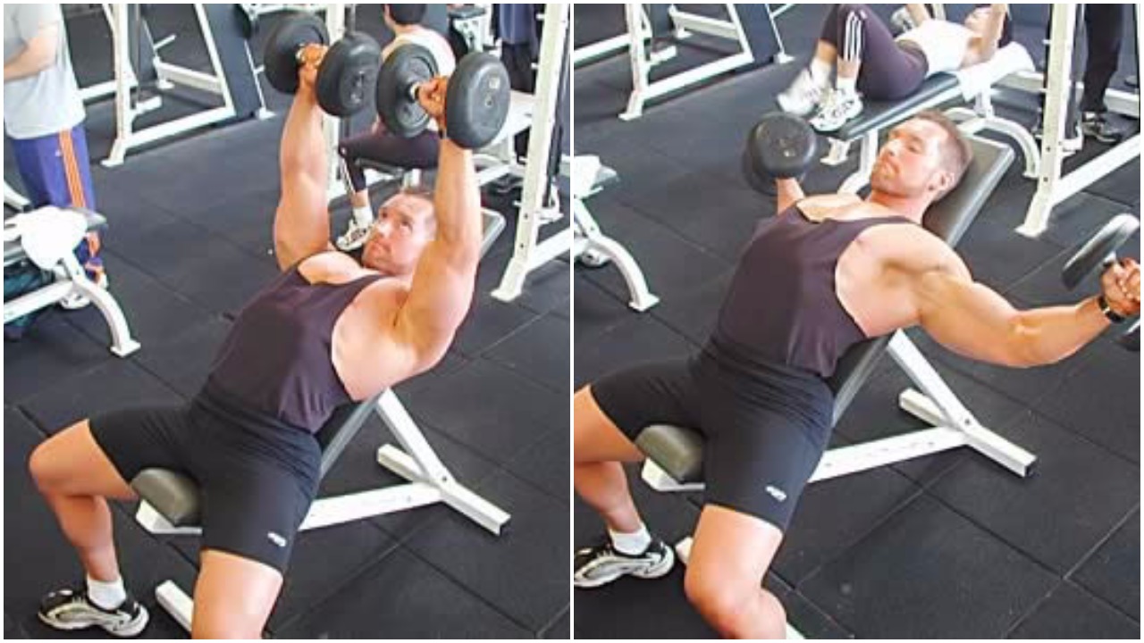 incline dumbbell flyes